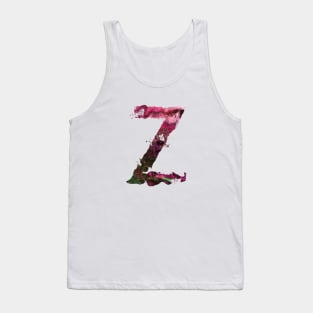 Colorful Painted Initial Letter Z Tank Top